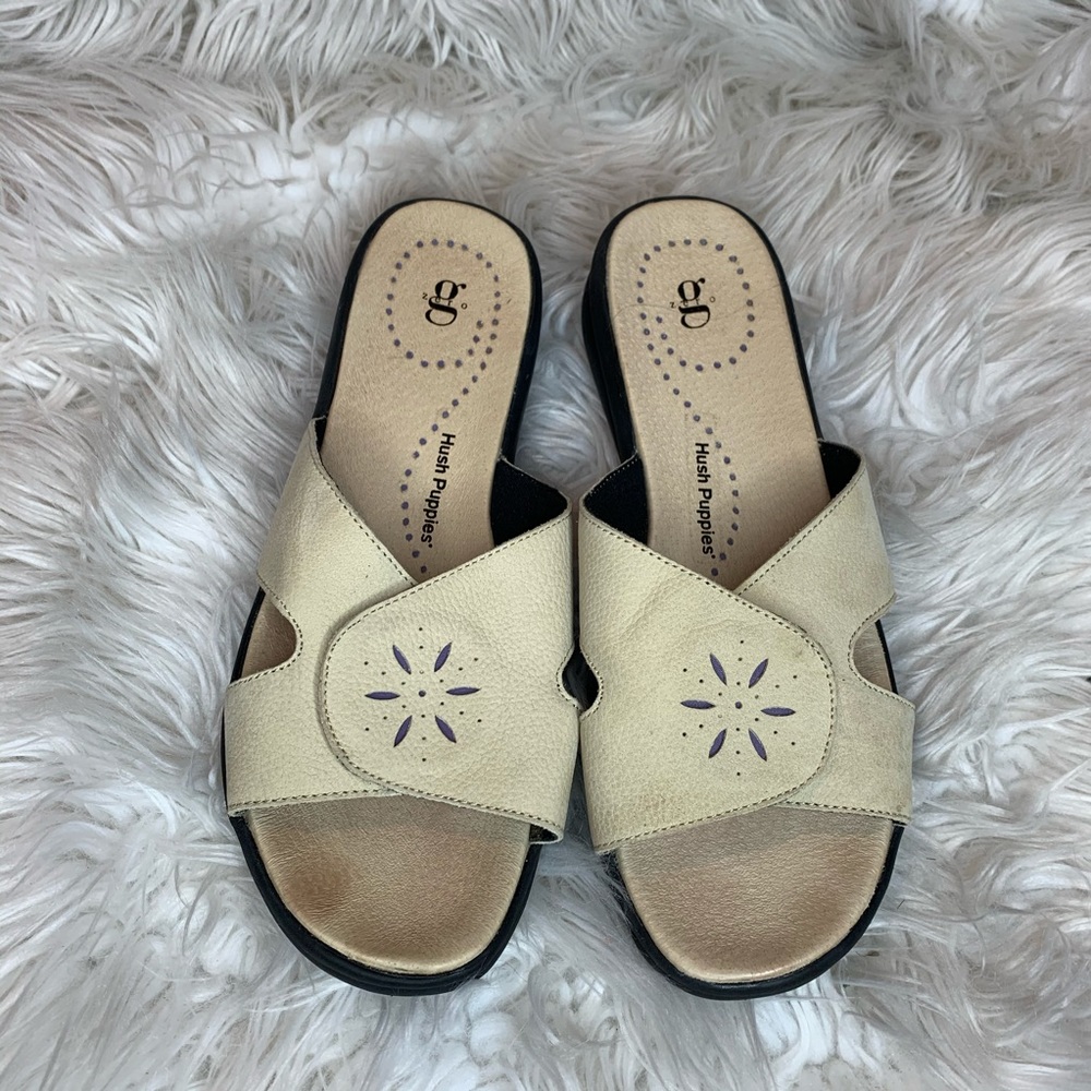 Hush puppies slide sandals 9.5W *leather